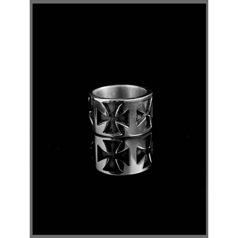 Titanium Steel Ring - Retro Ring Cross Titanium Steel Ring