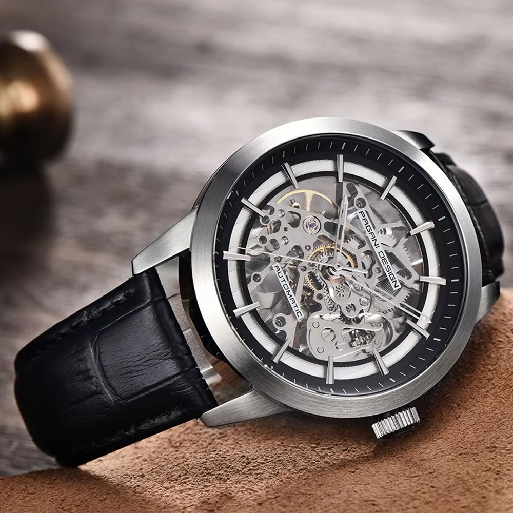 Mens Mechanical Watch - PAGANI DESIGN Hollow Men Watch Stainless
