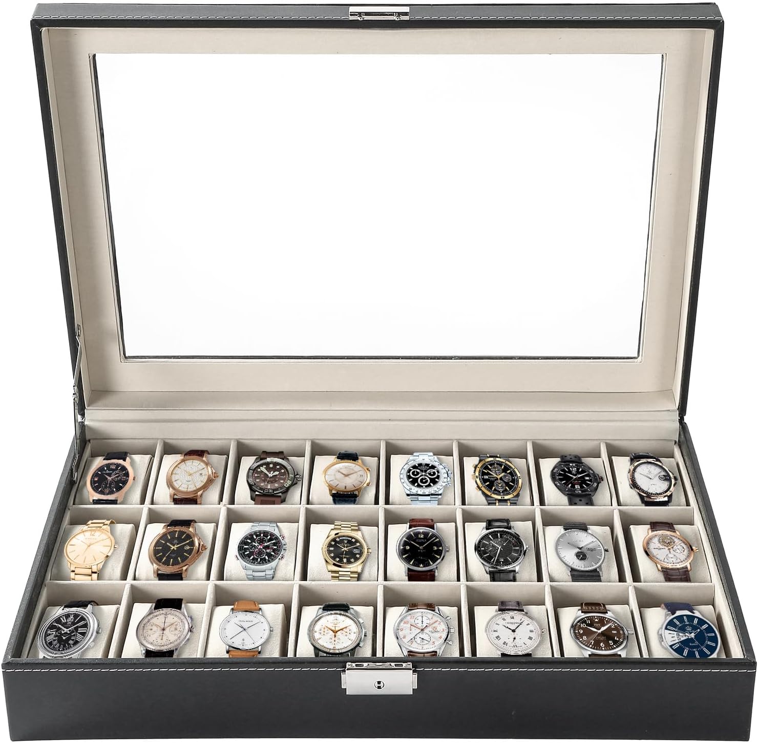 Jewelry Store Mens Watches - LUNEVA Store 24 Slots Watch Box