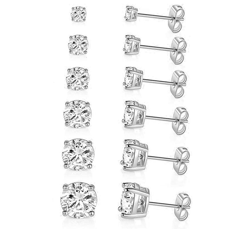Hot SellingFashion Four-Prong  – обзор и цена Diamond Stud Earrings