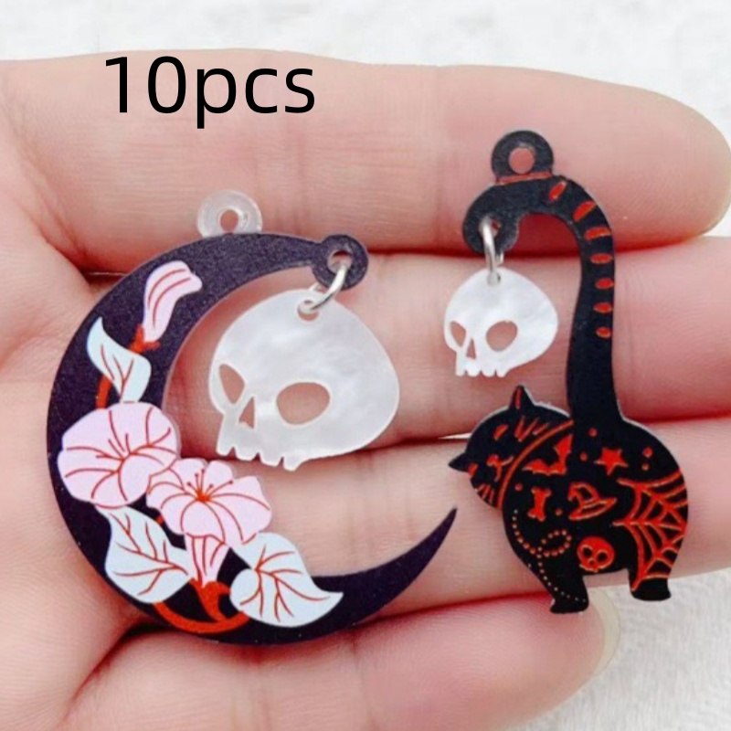 10pcs Halloween Acrylic Ghost  – обзор и цена Jewelry & Watches Sp Zo O