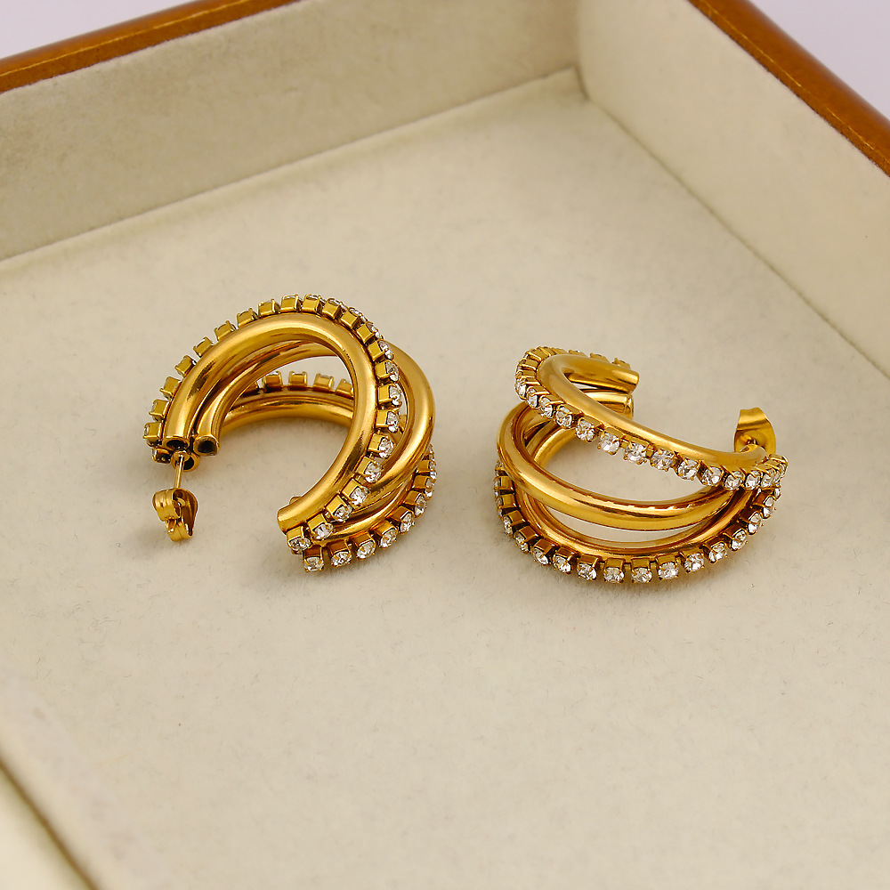 DIY accessories Exquisite C-sh – обзор и цена Diamond Stud Earrings
