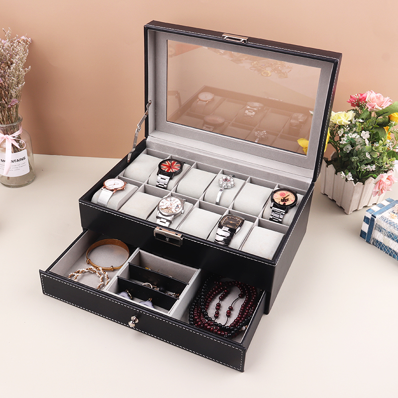 12 Grids Watch Box PU Leather  – обзор и цена Best Jewelry Watches