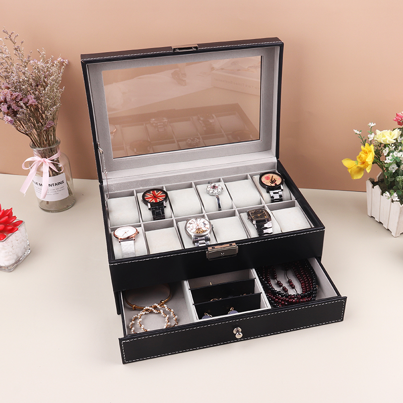 12 Grids Watch Box PU Leather  – обзор и цена Best Jewelry Watches