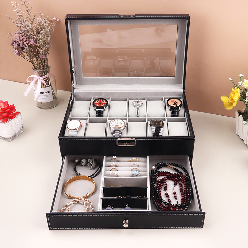 12 Grids Watch Box PU Leather  – обзор и цена Best Jewelry Watches