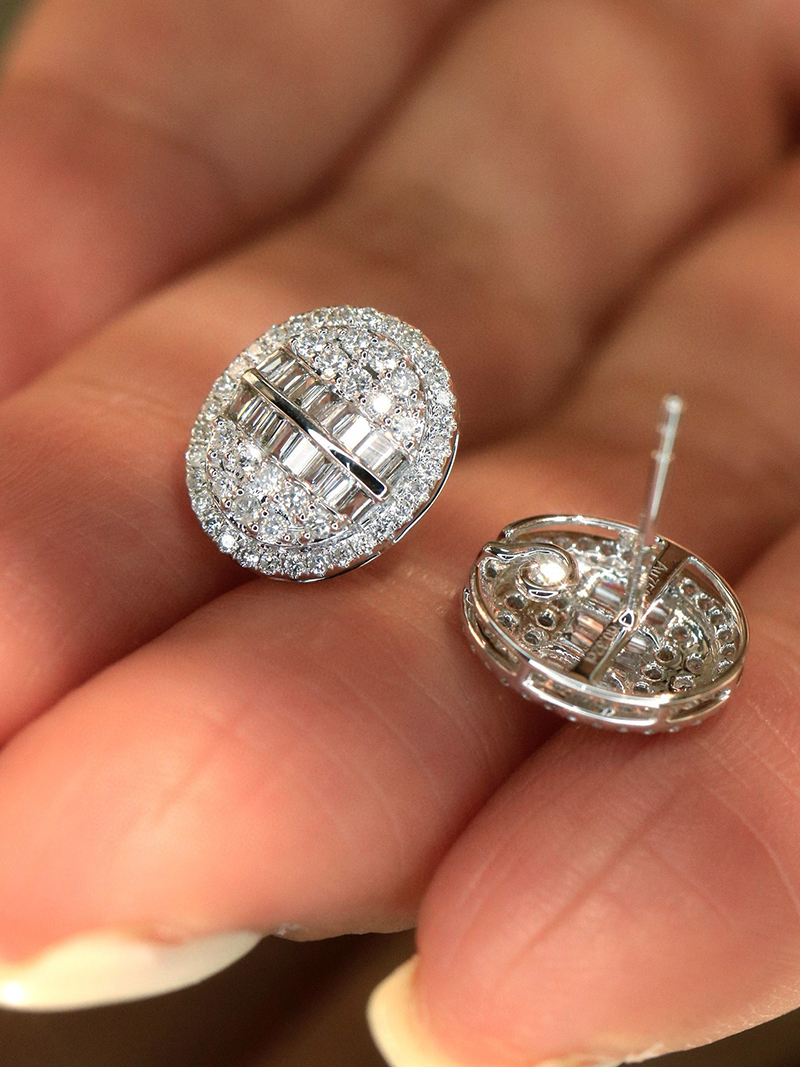 LUOWEND 100% 18K White Gold Ea – обзор и цена Diamond Stud Earrings