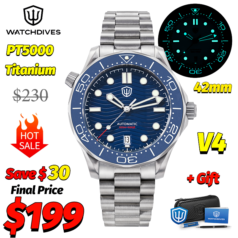 Watchdives WD007 V4 007 NTTD M – обзор и цена Mens Mechanical Watch