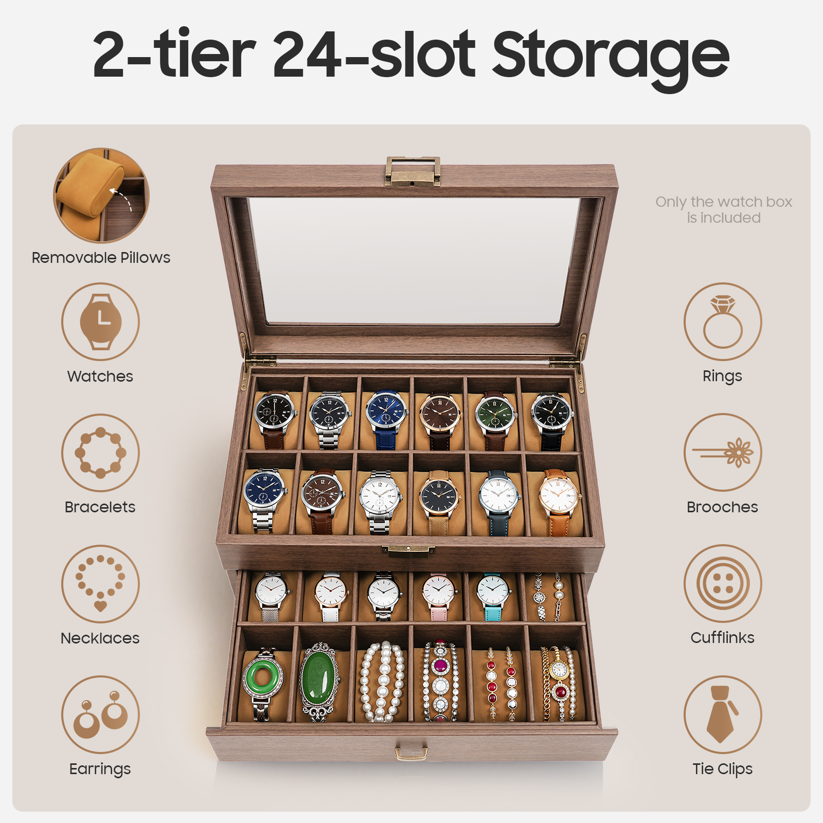 Mens Watch Box 24 Slots Watch  – обзор и цена Jewelry Store Mens Watches