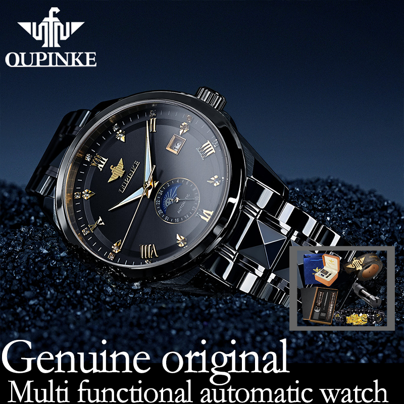 OUPINKE 3265 man watch moon ph – обзор и цена Mens Mechanical Watch