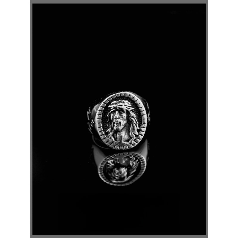 Retro Portrait Old Man Cross R – обзор и цена Titanium Steel Ring