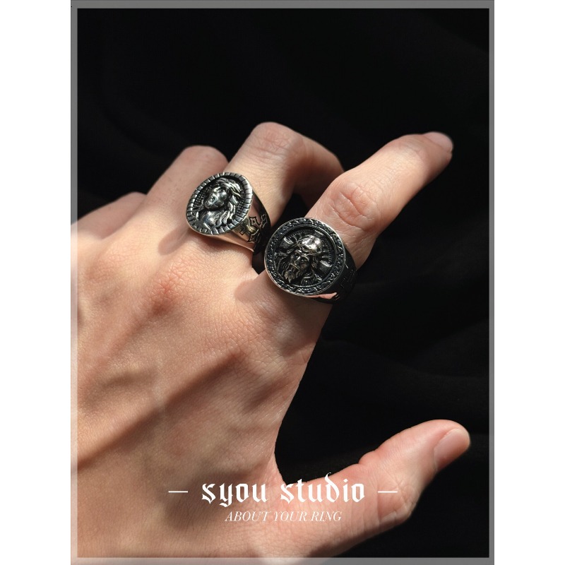 Retro Portrait Old Man Cross R – обзор и цена Titanium Steel Ring