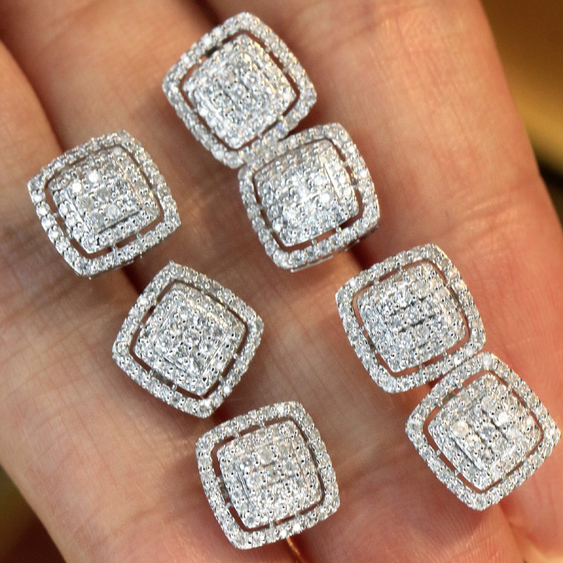 Aazuo Luxury life Jewely 18K W – обзор и цена Diamond Stud Earrings