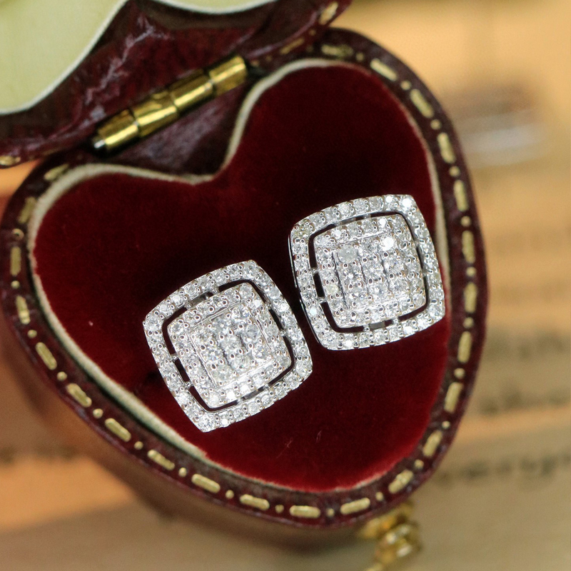 Aazuo Luxury life Jewely 18K W – обзор и цена Diamond Stud Earrings