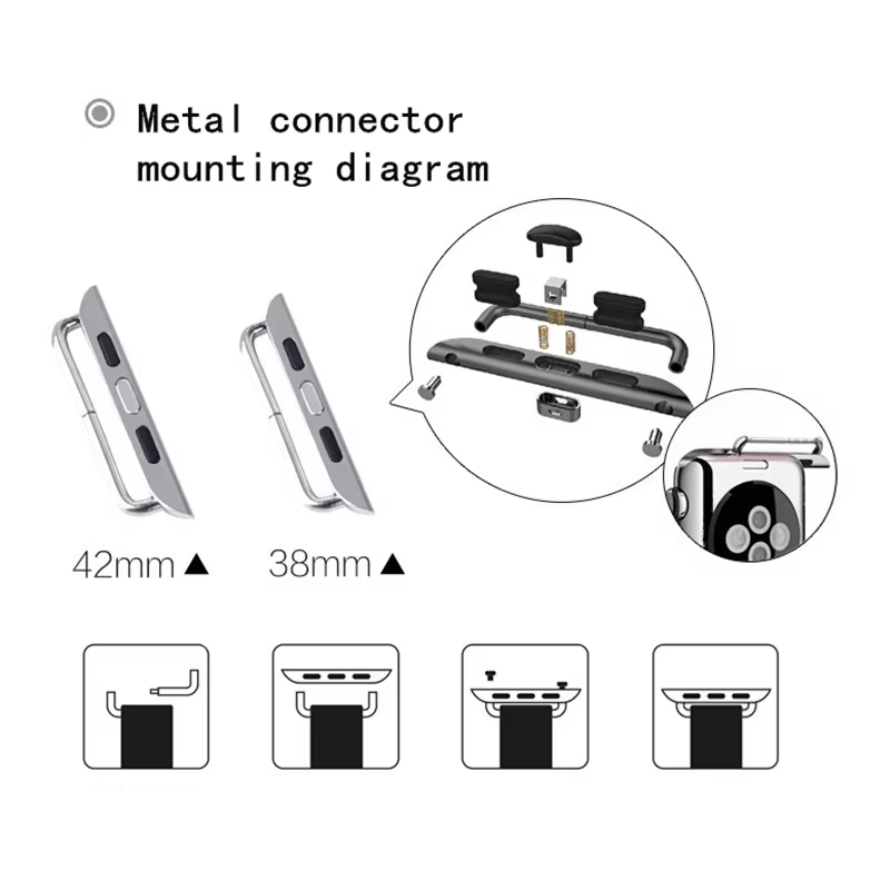 2pcs Stainless Steel Connector – обзор и цена Jewelry Stores Watches