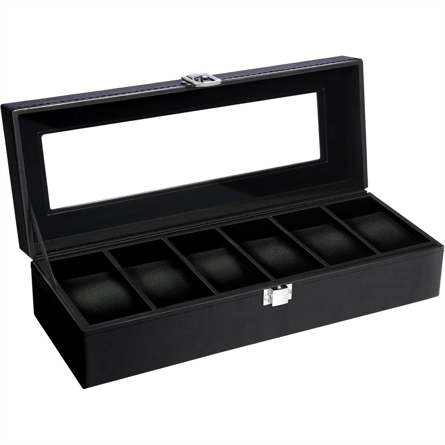 6 Slot Watch Box with Glass Li – обзор и цена Jewelry Watches Women