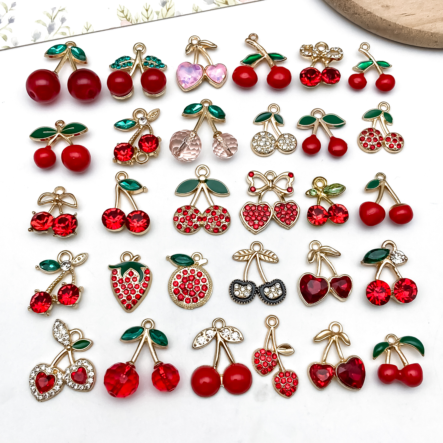 10/20//30pcs Sweet Cherry & St – обзор и цена Diamond Stud Earrings