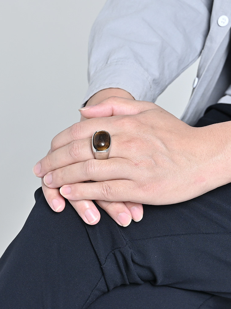  Retro Large Size 3 Gemstone T – обзор и цена Titanium Steel Ring