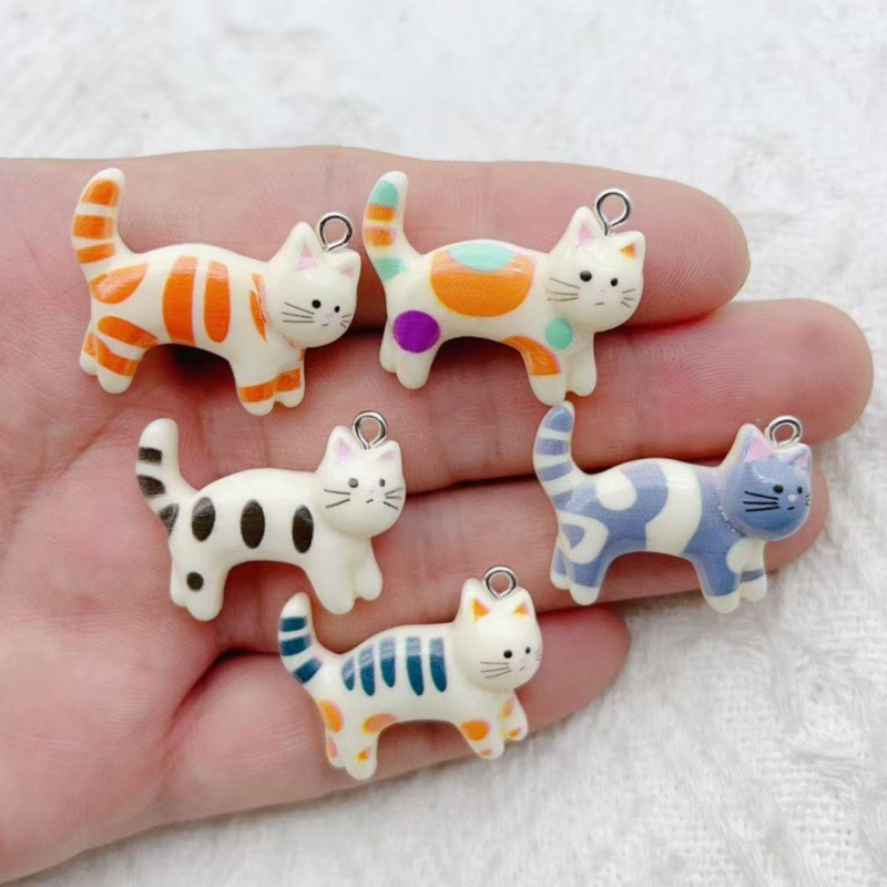 10pcs resin cartoon cat animal – обзор и цена Jewelry & Watches Sp Zo O