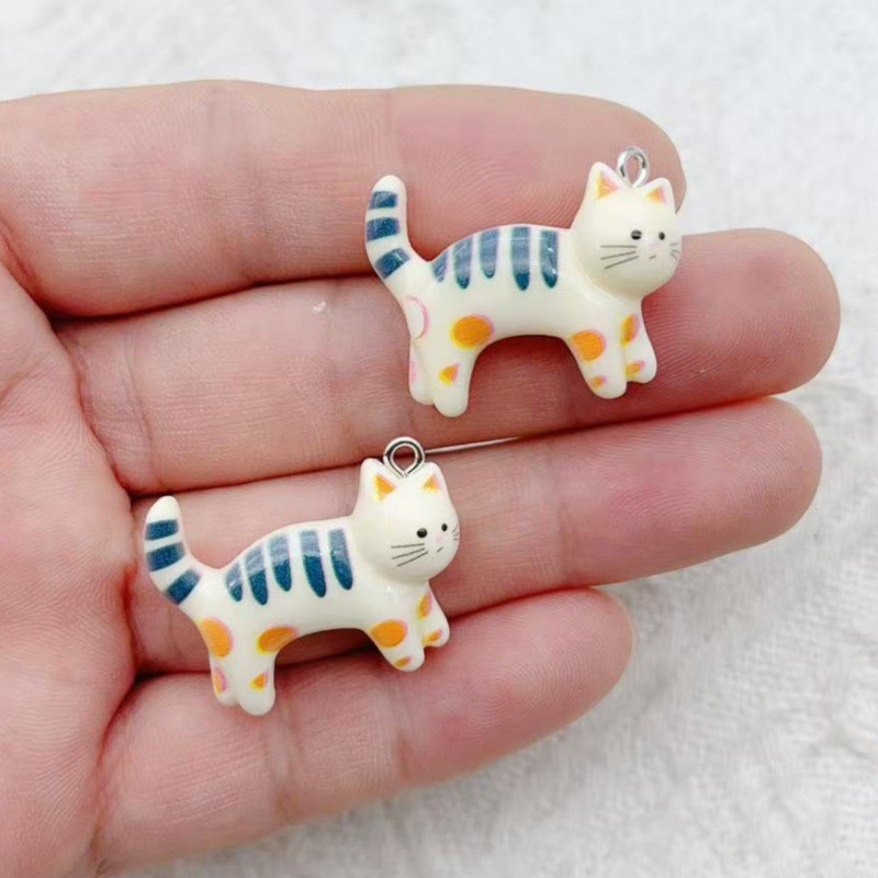 10pcs resin cartoon cat animal – обзор и цена Jewelry & Watches Sp Zo O