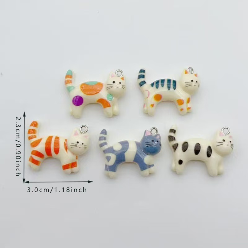 10pcs resin cartoon cat animal – обзор и цена Jewelry & Watches Sp Zo O