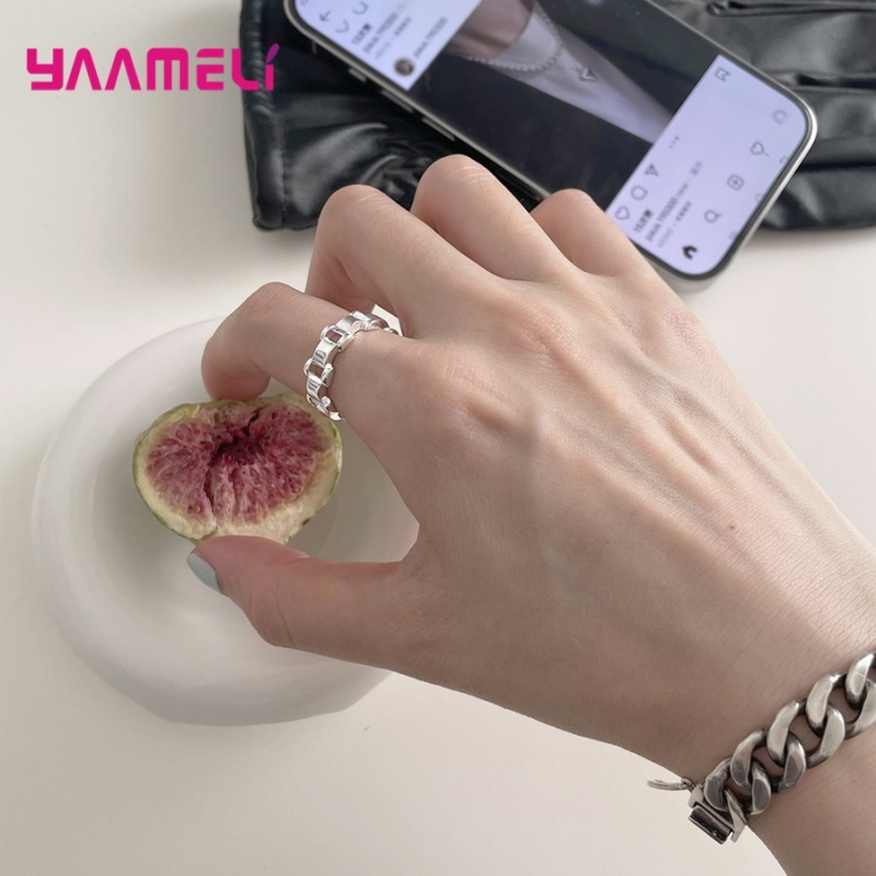 925 Silver  Watch Chain Rings  – обзор и цена Fine Jewelry Watches Women