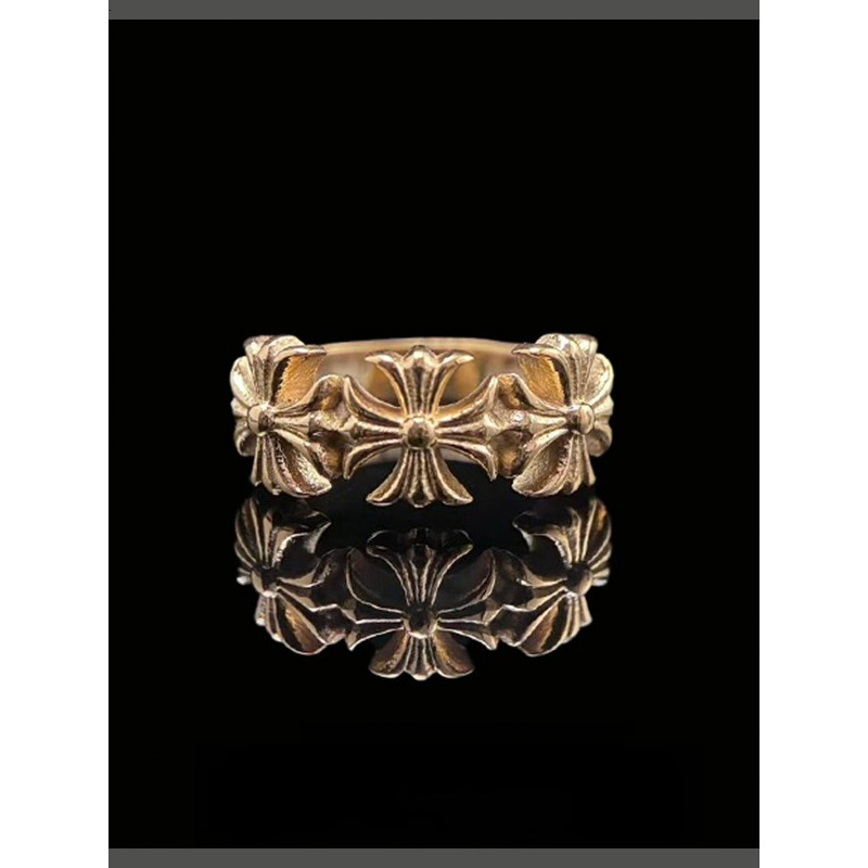 Retro CH Single Cross Flower T – обзор и цена Titanium Steel Ring