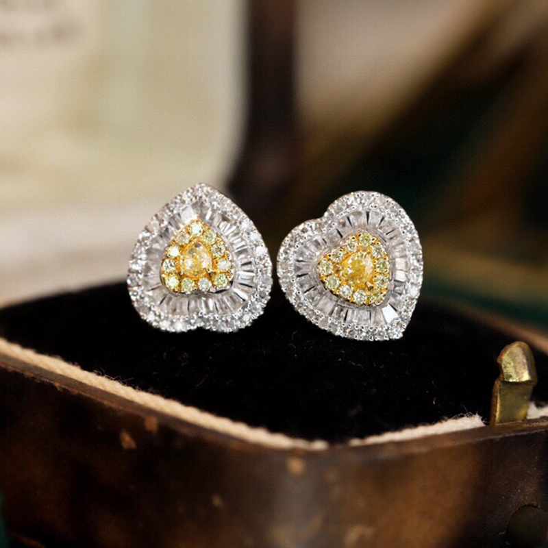 Aazuo Real 18K Solid White Gol – обзор и цена Diamond Stud Earrings