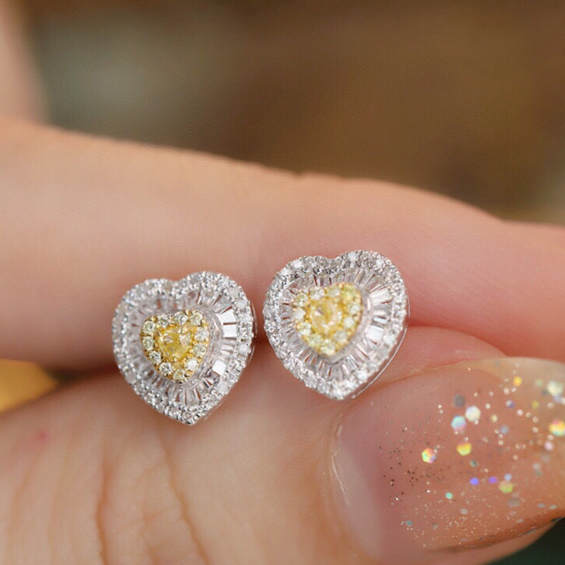 Aazuo Real 18K Solid White Gol – обзор и цена Diamond Stud Earrings