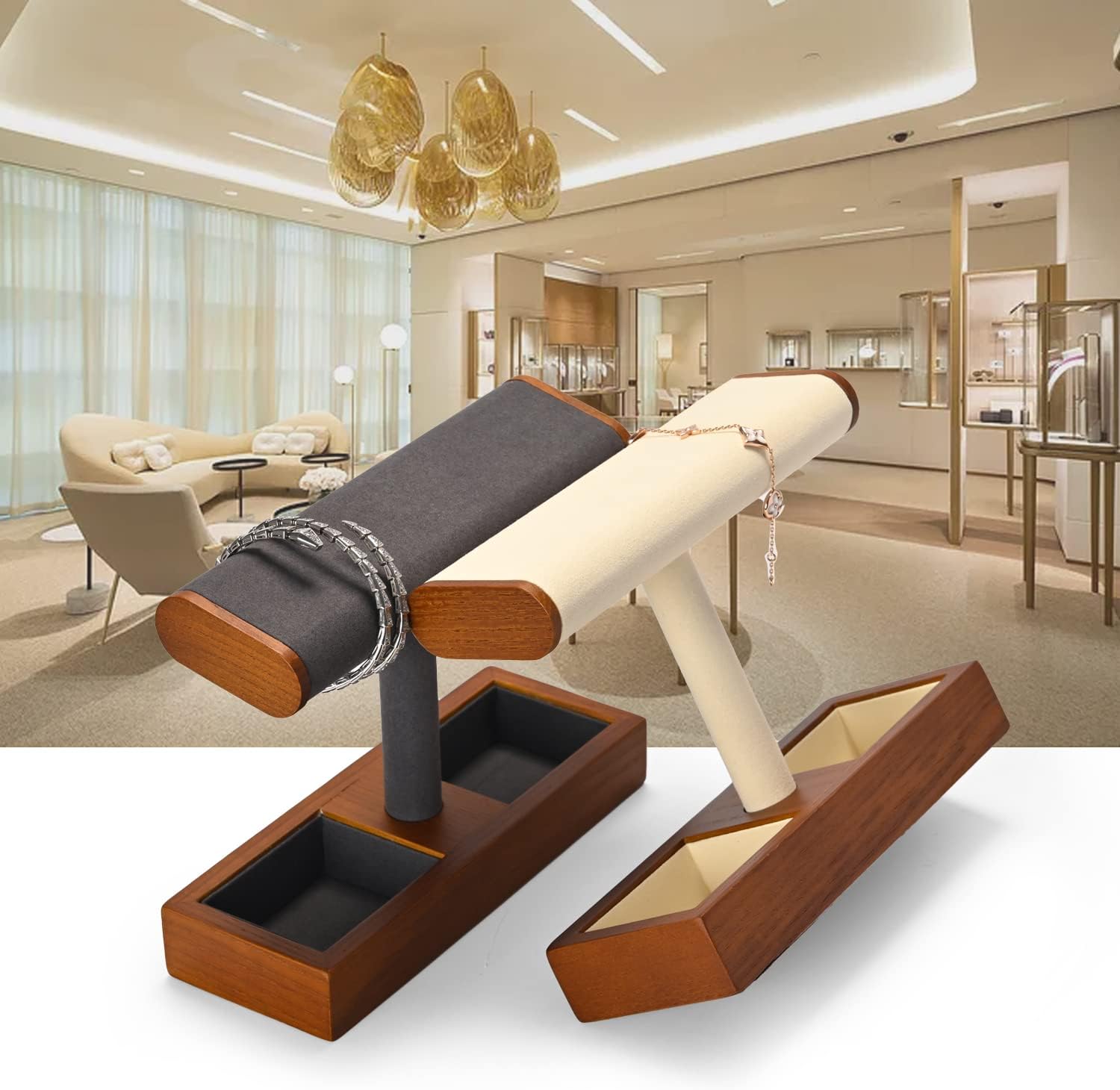 Solid Wood Watch Stand T-bar W – обзор и цена Jewelry Store Mens Watches