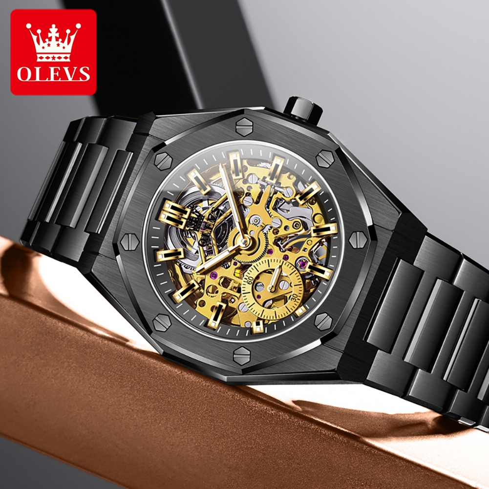 OLEVS 6669 Fully Hollow Men's  – обзор и цена Mens Mechanical Watch