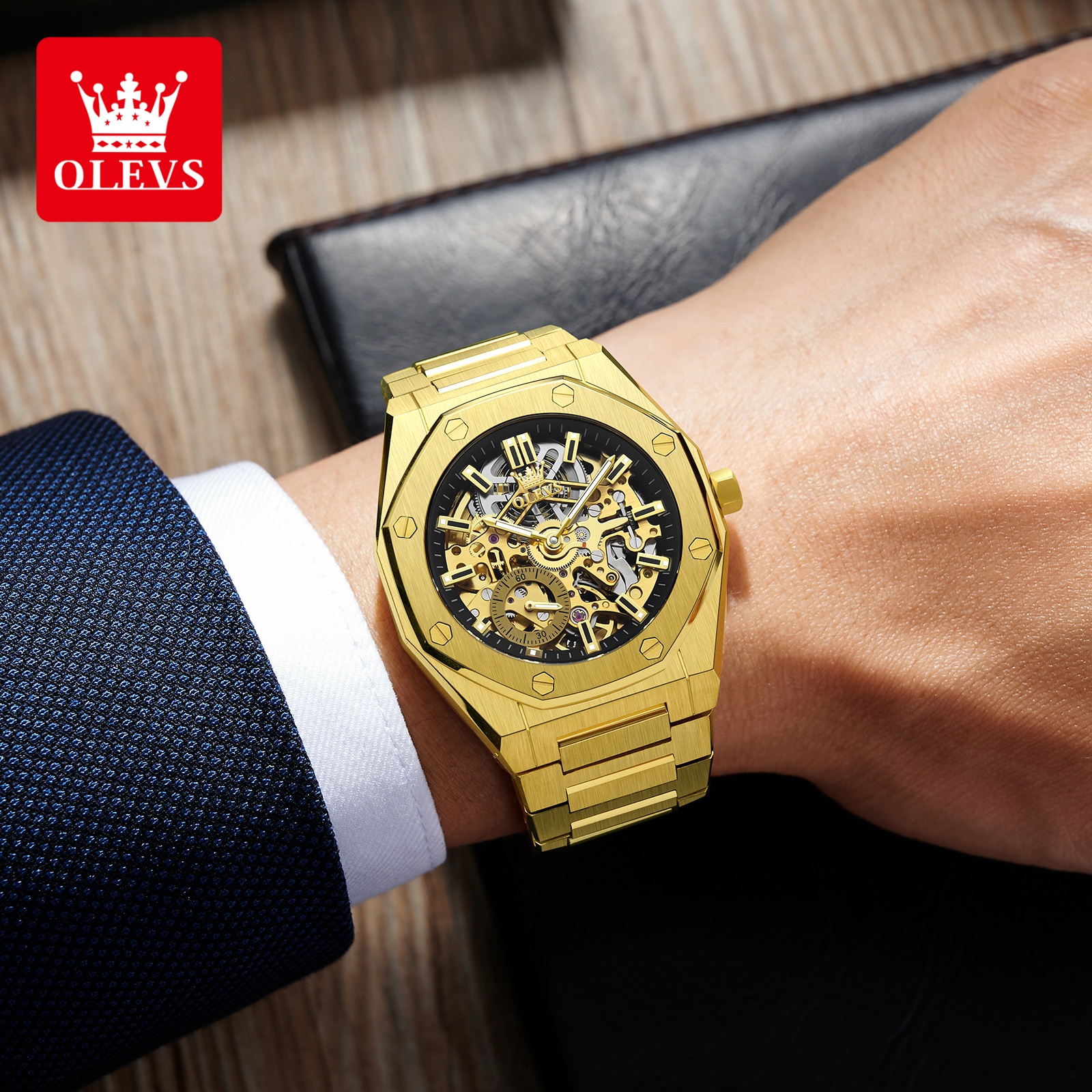 OLEVS 6669 Fully Hollow Men's  – обзор и цена Mens Mechanical Watch