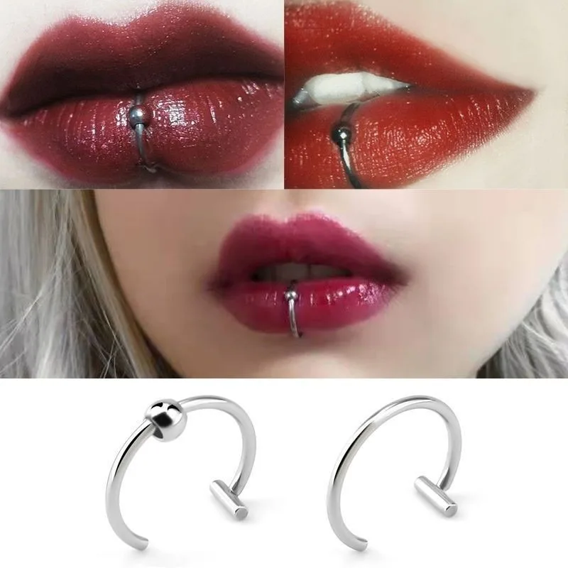 Titanium Steel C-Shaped Lip Ri – обзор и цена Titanium Steel Ring