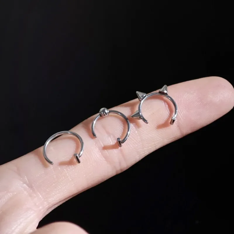 Titanium Steel C-Shaped Lip Ri – обзор и цена Titanium Steel Ring