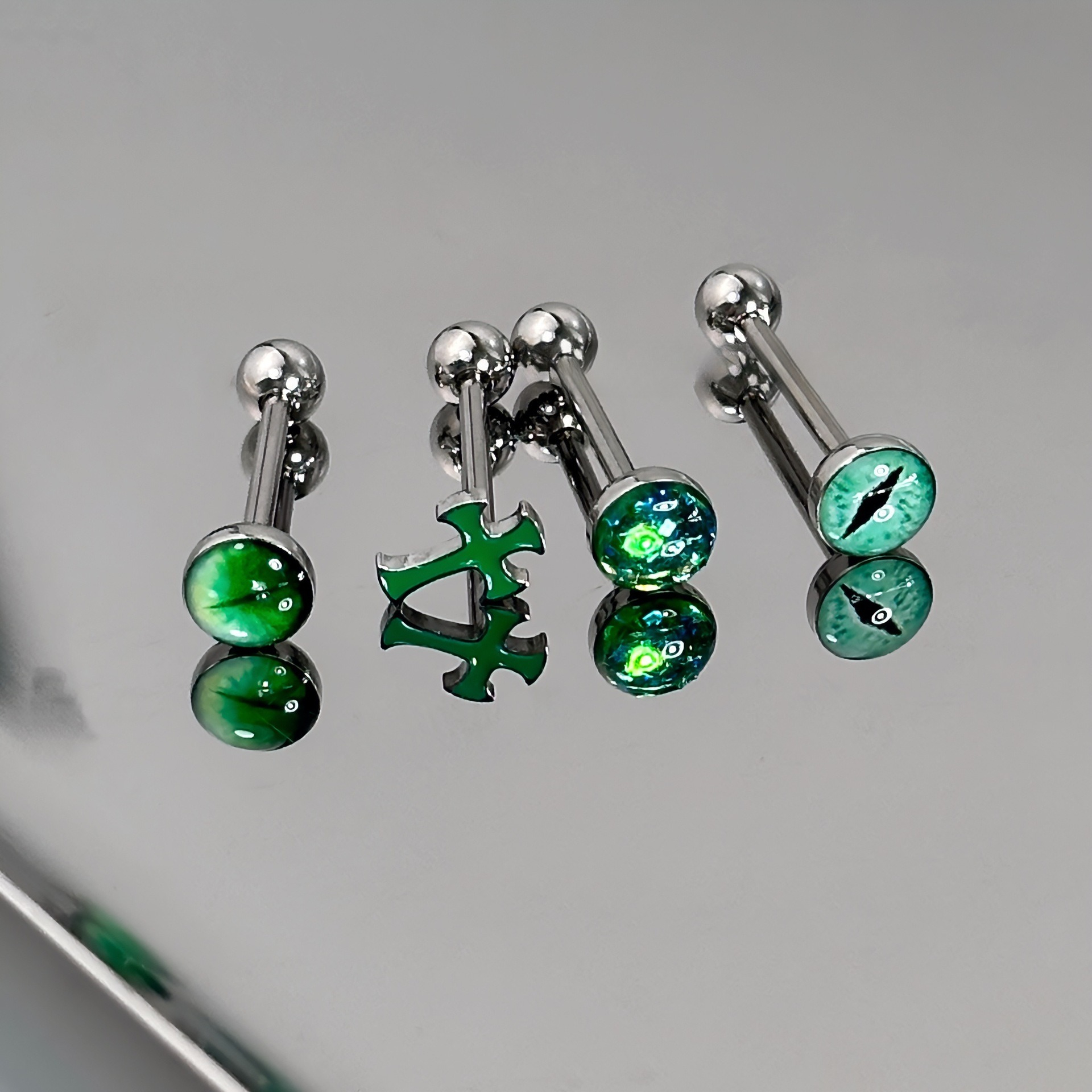 1Pc High-Quality Trendy Green  – обзор и цена Titanium Steel Ring