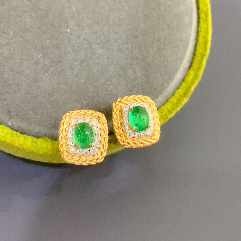 Aazuo Real 18K Yellow Gold Nat – обзор и цена Diamond Stud Earrings