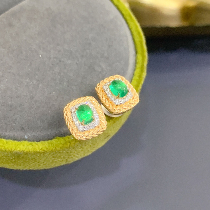 Aazuo Real 18K Yellow Gold Nat – обзор и цена Diamond Stud Earrings