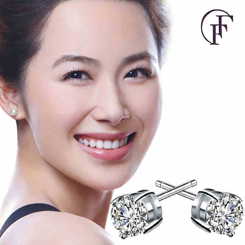 Fashion Four-Prong Round Zirco – обзор и цена Diamond Stud Earrings