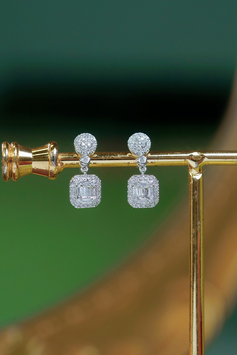 KUGG 100% 18K White Gold Earri – обзор и цена Diamond Stud Earrings