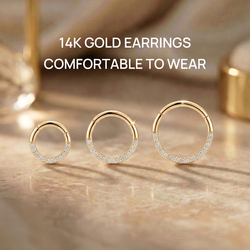 AIDE 14K Solid Gold Multi size – обзор и цена Diamond Stud Earrings