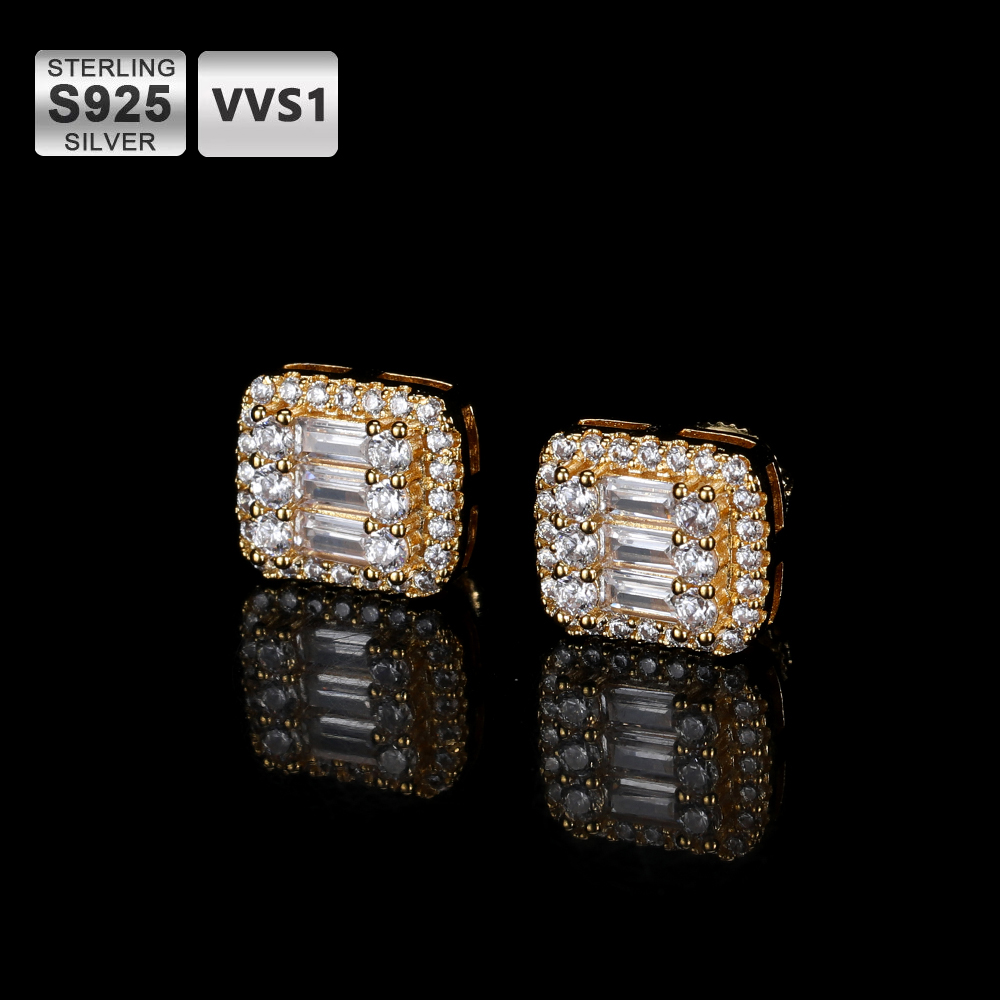 ICEBLING GRA VVS Rectangular E – обзор и цена Diamond Stud Earrings