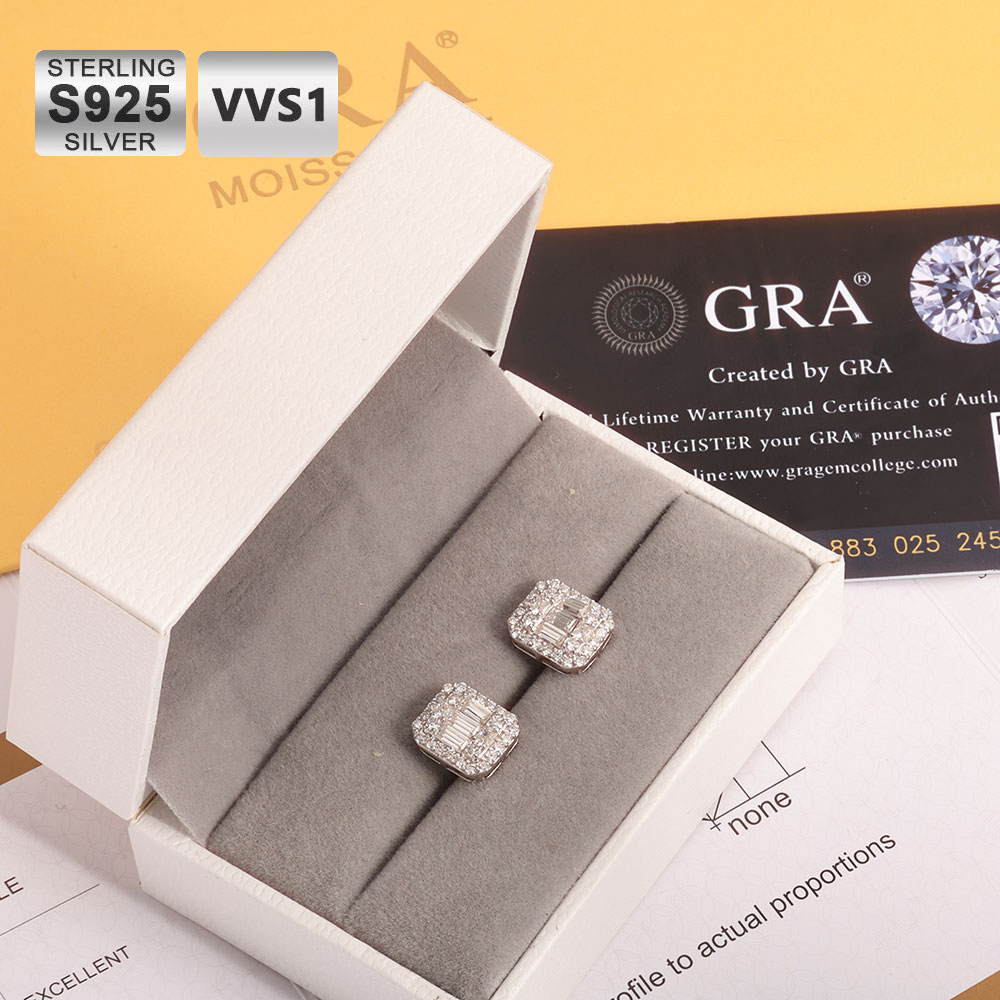ICEBLING GRA VVS Rectangular E – обзор и цена Diamond Stud Earrings