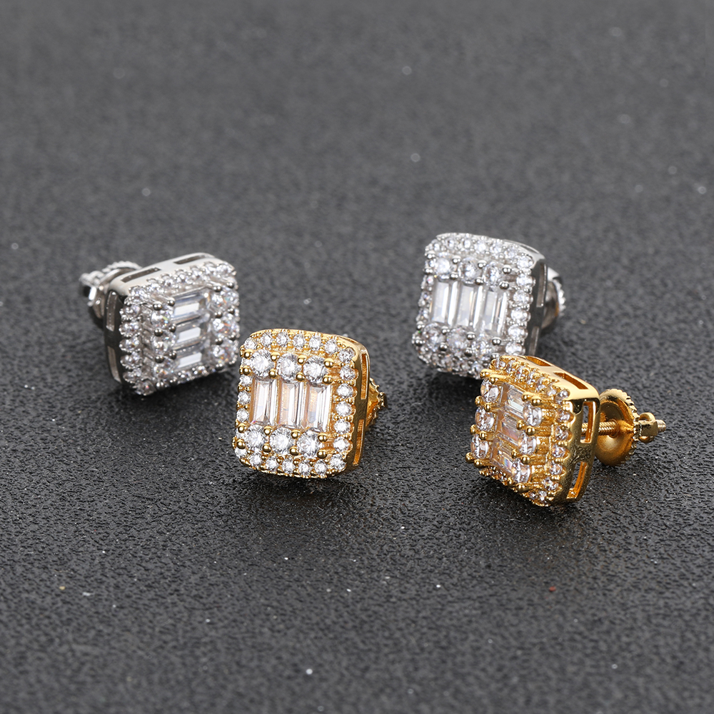 ICEBLING GRA VVS Rectangular E – обзор и цена Diamond Stud Earrings