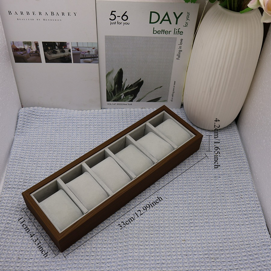 DOKW Jewelry Tray Wooden 6 Gri – обзор и цена Jewelry Store Mens Watches